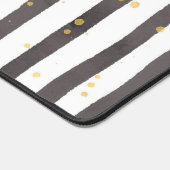 Grauer weißer Polka-Dot Schreibtischunterlage (Ecke)