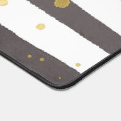 Grauer weißer Polka-Dot Schreibtischunterlage (Ecke)