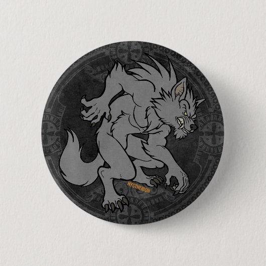 Grauer Werewolf Button (Vorderseite)