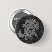 Grauer Werewolf Button (Vorne & Hinten)