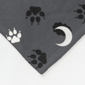 Grauer Werwolfmond Fleecedecke (Ecke)