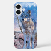 Grauer Wolf ANTWORTET DEN ANRUF Case-Mate iPhone Hülle (Rückseite)