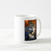 Grauer Wolf, Arten-Digitalfotografie Kaffeetasse (VorderseiteRechts)