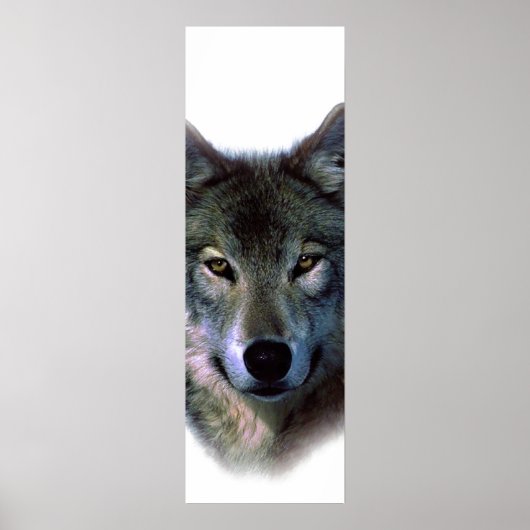 Grauer Wolf Augen Motivierend Door Poster (Vorne)