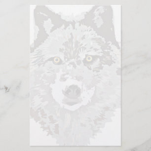 Grauer Wolf-Briefpapier Briefpapier