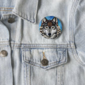 Grauer Wolf Button (Beispiel)