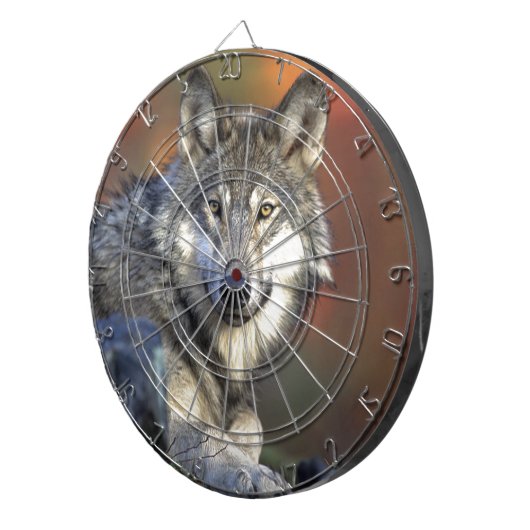 Grauer Wolf Dartscheibe (Vorderseite rechts)