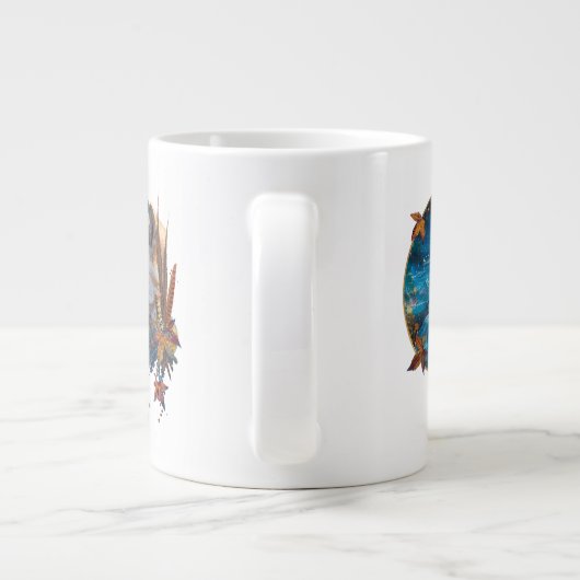 Grauer Wolf DER GROSSE ANTRAG Jumbo-Tasse (Rückseite)