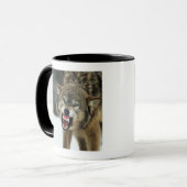 Grauer Wolf der Verwirrung Tasse (Vorderseite Links)