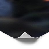 Grauer Wolf, Digitale Fotografie gefährdeter Arten Poster (Ecke)