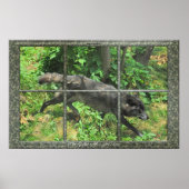 Grauer Wolf durch ein Art-Poster Poster (Vorne)