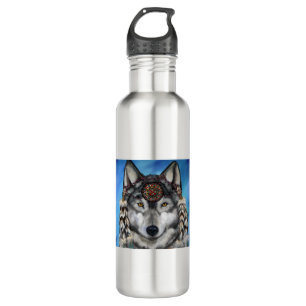Grauer Wolf Edelstahlflasche