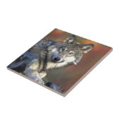 Grauer Wolf Fliese (Seite)