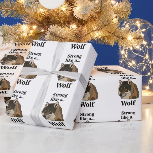 Grauer Wolf Geschenkpapier (Feiertage)