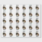 Grauer Wolf Geschenkpapier (Flach)