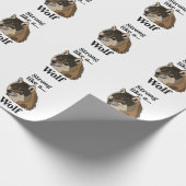 Grauer Wolf Geschenkpapier (Ecke)