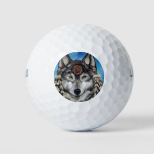 Grauer Wolf Golfball