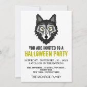 Grauer Wolf, Halloween-Party Einladung (Vorderseite)