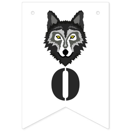 Grauer Wolf, Halloween-Party Wimpelkette (Zweite Fahne)