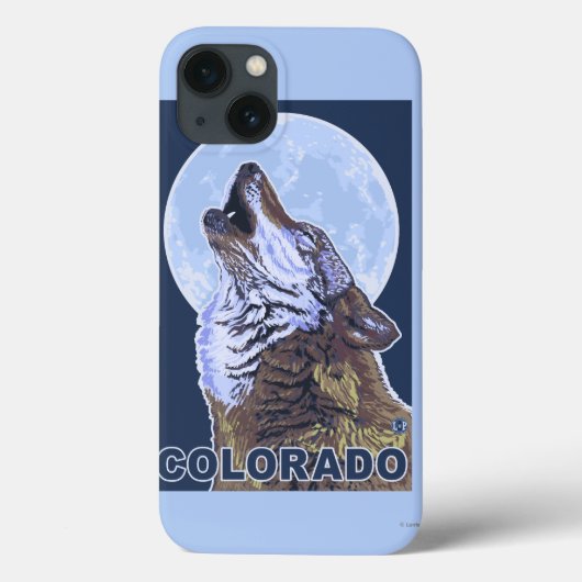 Grauer Wolf HowlingColorado Case-Mate iPhone Hülle (Rückseite)