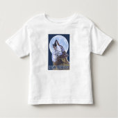 Grauer Wolf HowlingNew Mexiko Kleinkind T-shirt (Vorderseite)