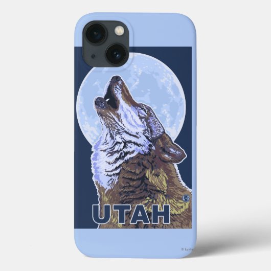 Grauer Wolf HowlingUtah Case-Mate iPhone Hülle (Rückseite)