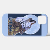 Grauer Wolf HowlingUtah Case-Mate iPhone Hülle (Rückseite (Horizontal))