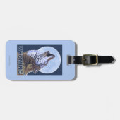 Grauer Wolf HowlingWyoming Gepäckanhänger (Vorderseite horizontal)