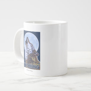 Grauer Wolf HowlingWyoming Jumbo-Tasse