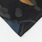 Grauer Wolf im Goldenen Wald Fleecedecke (Ecke)