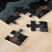 Grauer Wolf im Goldenen Wald Puzzle (Seite)