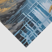 Grauer Wolf im Stream Seidenpapier (Detail)