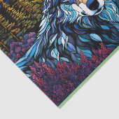 Grauer Wolf im Wald in festem Glas Seidenpapier (Ausschnitt)