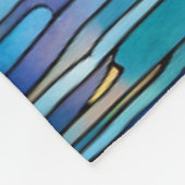 Grauer Wolf im waldgefestigten Glass-Look Fleecedecke (Ecke)