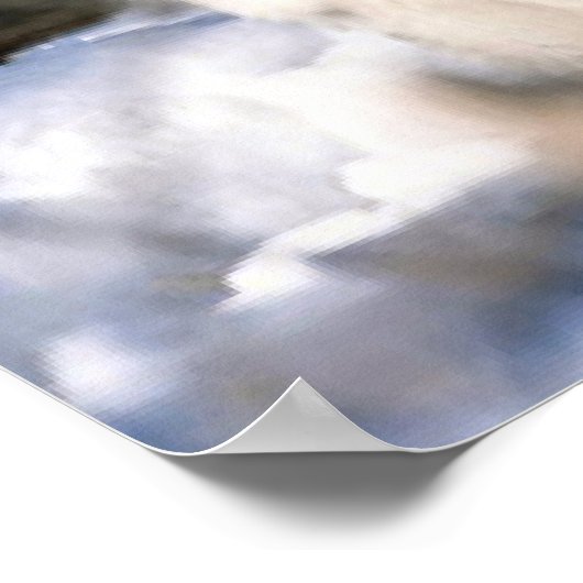 Grauer Wolf im Winterposter Poster (Ecke)