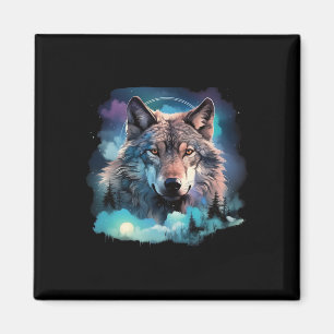 Grauer Wolf Jagdgründe1 Magnet