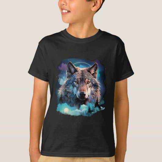 Grauer Wolf Jagdgründe1 T-Shirt (Vorderseite)