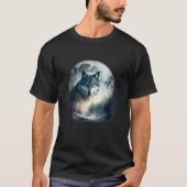 Grauer Wolf Jagdgründe Icy Moon Forest Galaxy L T-Shirt (Vorderseite)