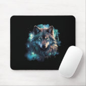 Grauer Wolf Jagdgründe Mousepad (Mit Mouse)