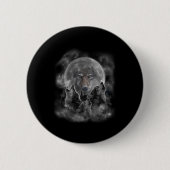 Grauer Wolf Jagdhund Button (Vorderseite)