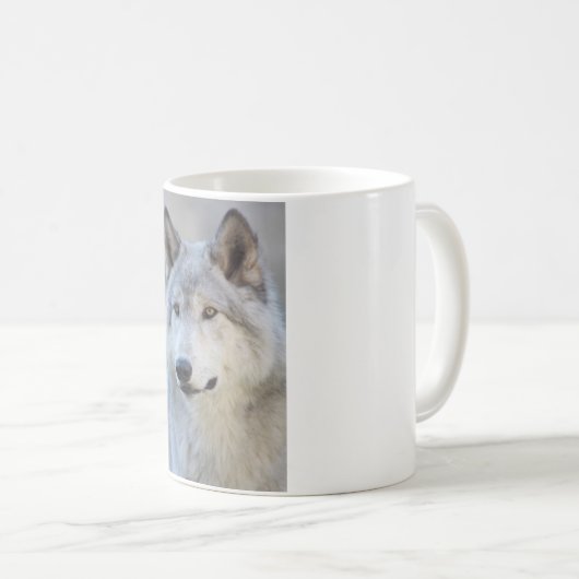 Grauer Wolf Kaffeetasse (VorderseiteRechts)