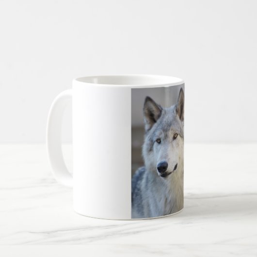 Grauer Wolf Kaffeetasse (Vorderseite Links)