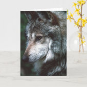 Grauer Wolf Karte (Gelbe Blume)