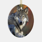 Grauer Wolf Keramikornament (Rechts)