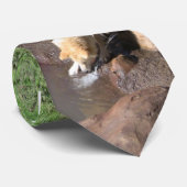 Grauer Wolf-Krawatte Krawatte (Gerollt)