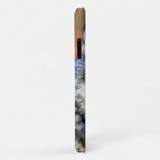 Grauer Wolf-Kunst-Malerei Case-Mate iPhone Hülle (Hinten/Rechts)