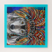 Grauer Wolf Kunst Puzzle (Horizontal)