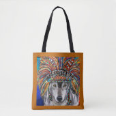 Grauer Wolf Kunst Tasche (Vorderseite)