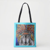 Grauer Wolf Kunst Tasche (Vorderseite)