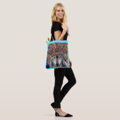Grauer Wolf Kunst Tasche (Am Model)